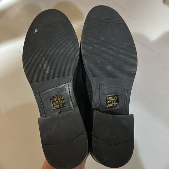 Free People Payton suede penny loafer mule black size 37 (6.5 US ) - Picture 10 of 10